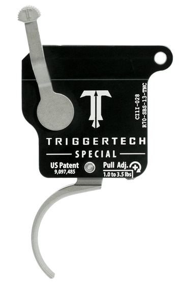TriggerTech Special Remington 700 1-3.5 lb Single-Stage Traditional Curved Trigger - Right Hand - Without Bolt Release - Stainless