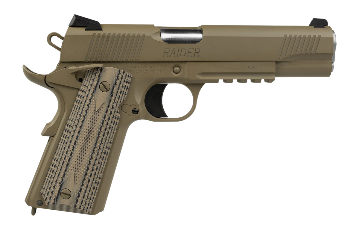 Tisas Arms 1911 Duty B9RDG 9mm Luger 5" 9+1 SAO Semi-Auto Pistol - Flat Dark Earth Cerakote