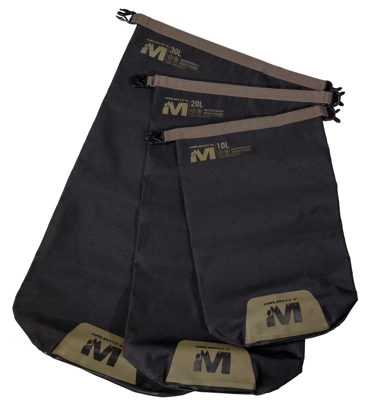 Walkers Game Ear Muddy Waterproof Dry Bag Set - Black