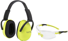 Allen 4176 Sound Blocker 23 dB Lime Green Youth Ear & Eye Protection Combo
