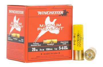 Winchester Ammo Magnum Pheasant 20 Gauge 2.75" 1 3/8 oz #5/#6 Shot - Box or Case