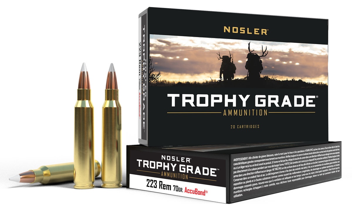 Nosler Trophy Grade 223 Rem 70gr AccuBond Soft Point - Box or Case