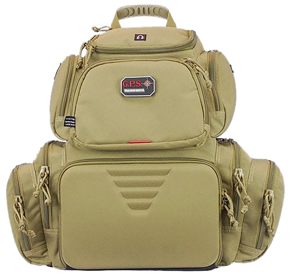 G Outdoors Handgunner Range Backpack Tan 1000D Nylon - Holds 4 Handguns