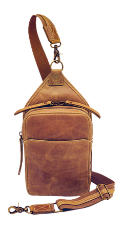 Kingport Industries GTM-CZY/106 Compact Sling Crossbody Caramel Leather CCW Bag