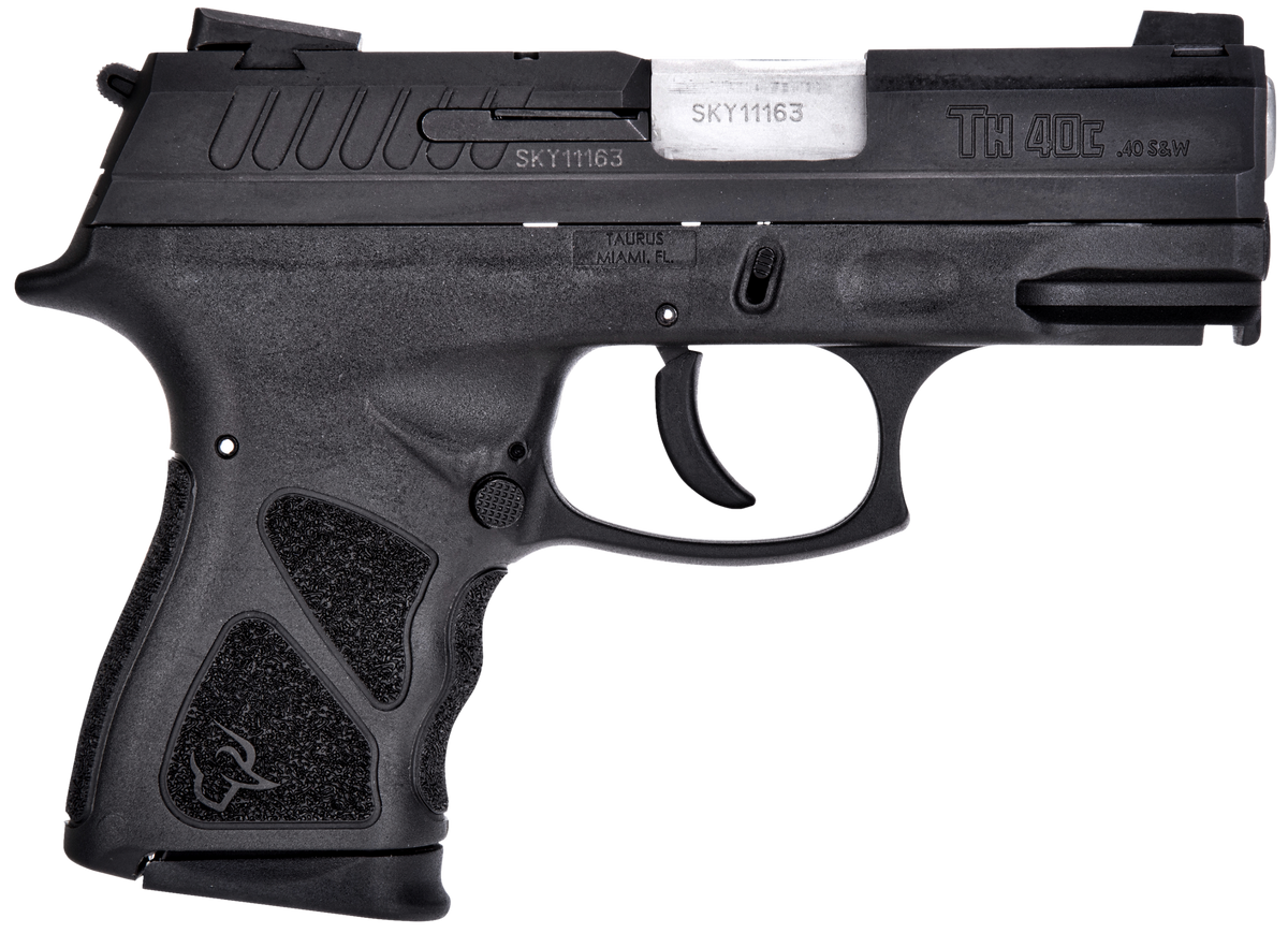 Taurus TH40c Compact 40 S&W 3.54" 15+1/11+1 DA/SA Semi-Auto Pistol - Matte Black