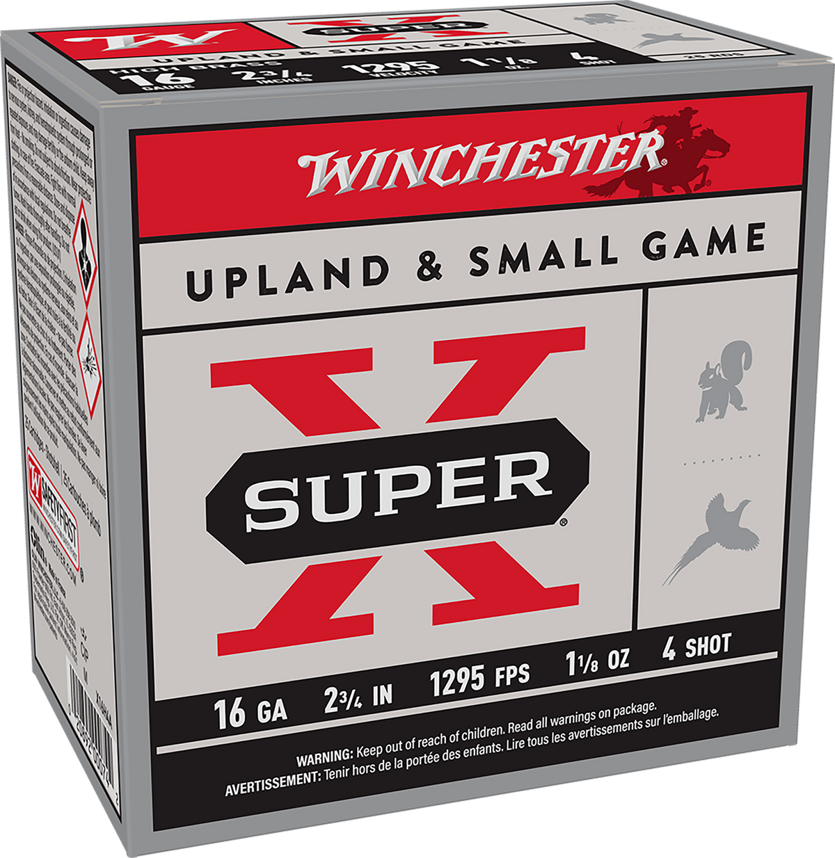 Winchester Ammo Super X Heavy Game Load 16 Gauge 2.75" 1-1/8 oz #4 Shot 25 Rd - Box or Case