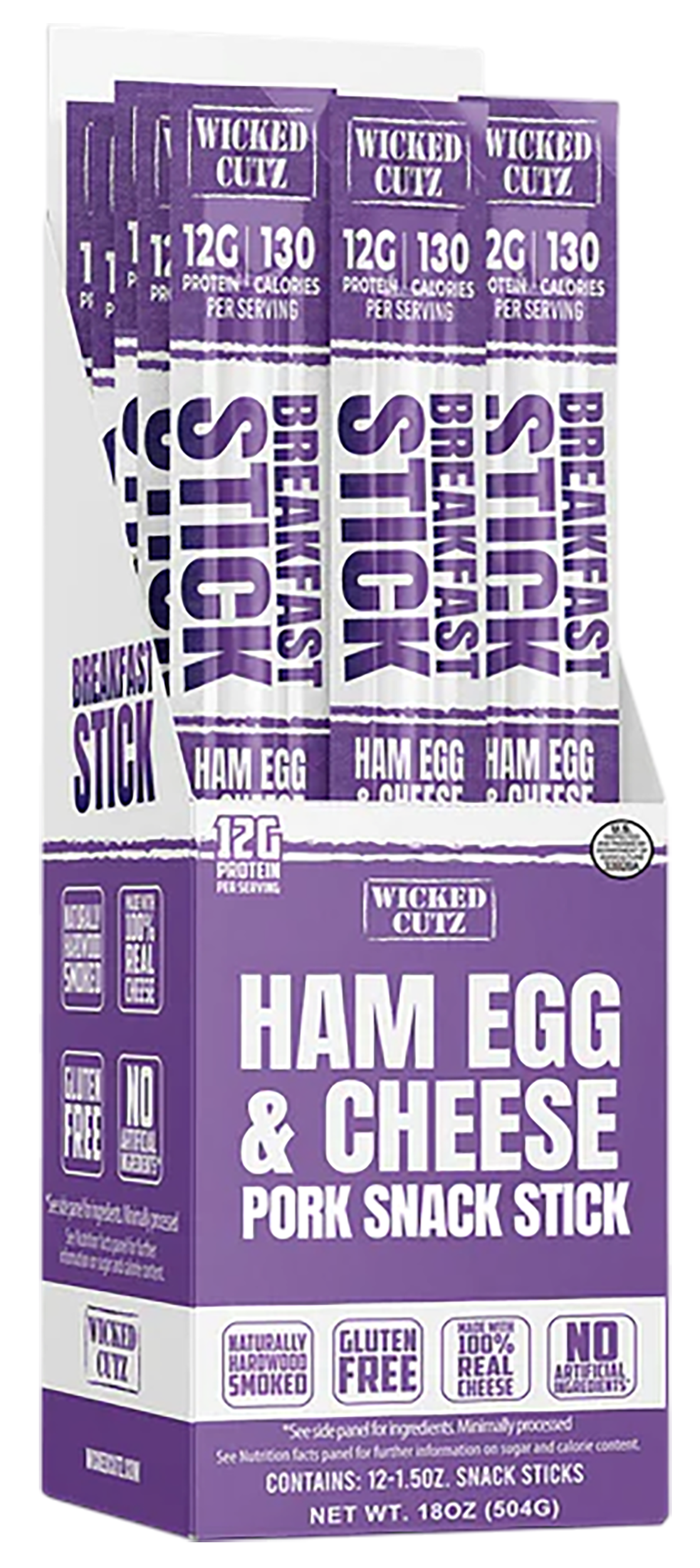 Wicked Cutz Ham Egg & Cheese Breakfast Sticks 1.5 oz 12-Pack