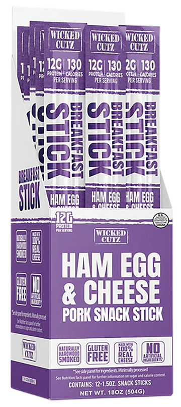 Wicked Cutz Ham Egg & Cheese Breakfast Sticks 1.5 oz 12-Pack