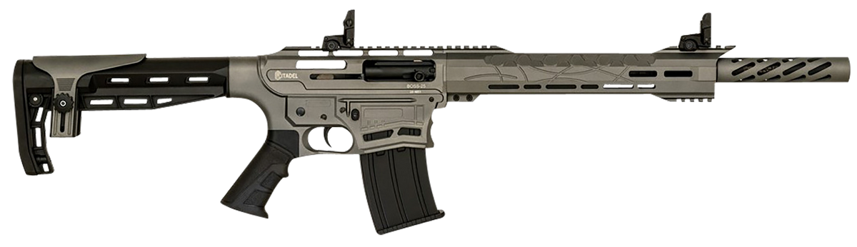 Citadel Boss-25 12 Gauge 3" 18.75" 5+1 Semi-Auto Shotgun - Tungsten Gray Receiver
