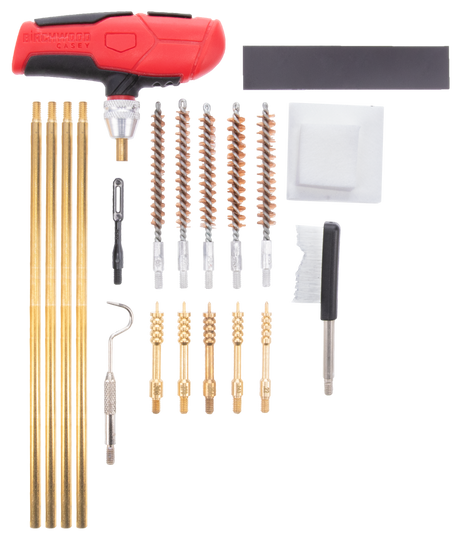 Birchwood Casey 21-Piece Rifle Cleaning Kit Multi-Caliber - Black / Red