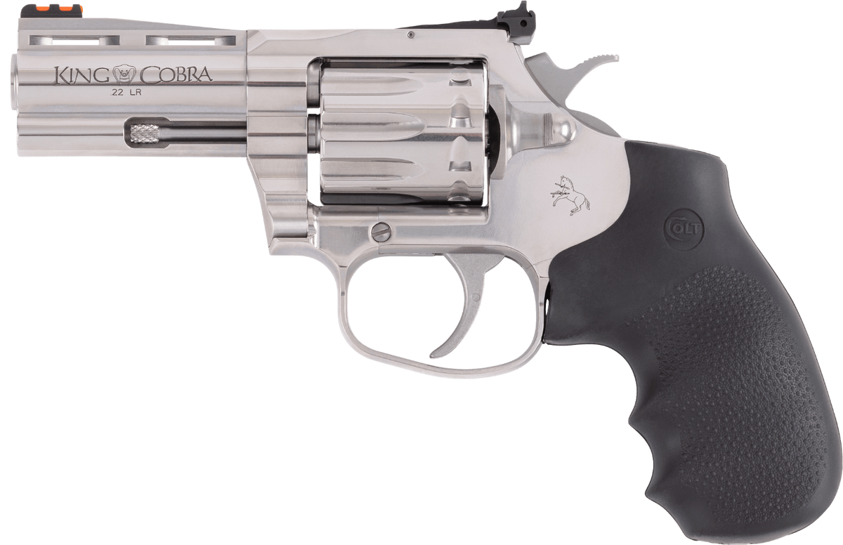 Colt Mfg King Cobra 22 LR 3" 10-Shot DA/SA Revolver - Stainless