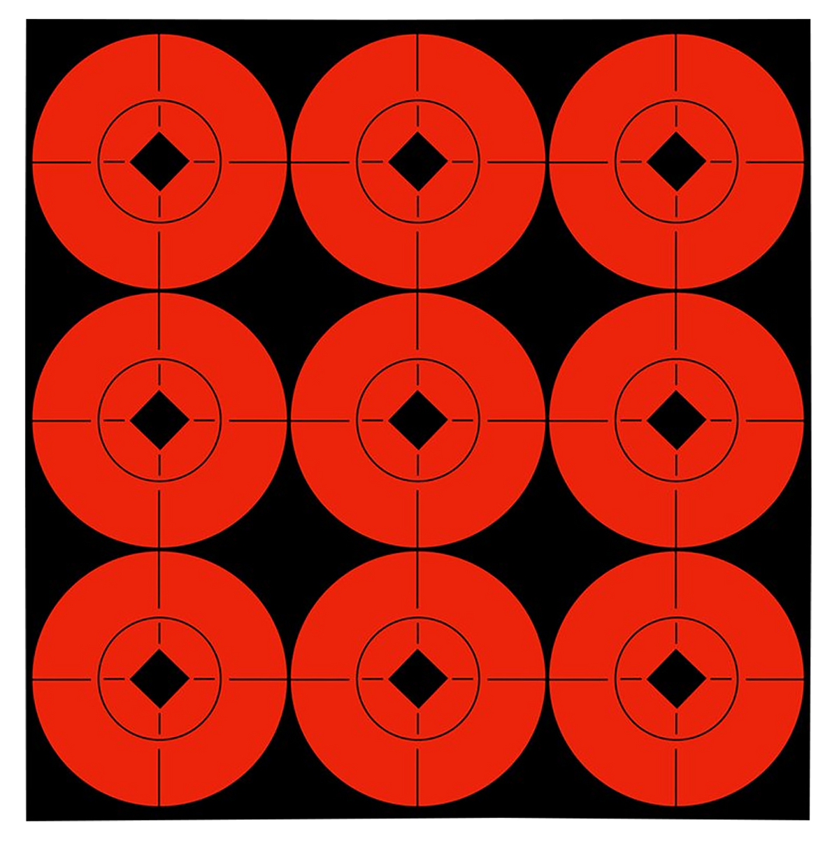 Birchwood Casey Target Spots 2" Bullseye Self-Adhesive Black/Orange 90 Pack