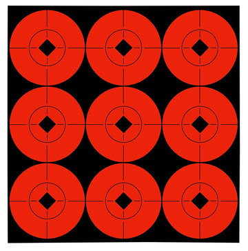 Birchwood Casey Target Spots 2" Bullseye Self-Adhesive Black/Orange 90 Pack