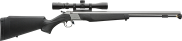 CVA Wolf V2 50 Cal 24" 1-Rd Break-Action Muzzleloader - Stainless Steel / Black Synthetic - KonusShot 3-9x32mm