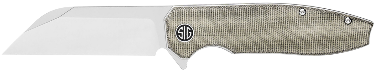 Sig Sauer Knives KA7SG Karak 3.25" Folding Wharncliffe Plain Black PVD Nitro-V Blade Green Micarta Handle