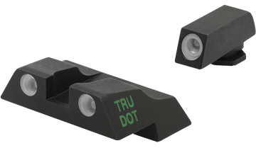 Meprolight USA 102263301 Tru-Dot Sight Set Green Tritium Front/Orange Tritium Rear/Black Frame, Compatible w/ Glock 26/27, Post/Dovetail Mount