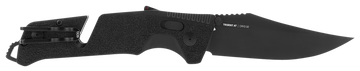 S.O.G Trident AT 3.70" Folding Clip Point Plain Black TiNi Cryo D2 Steel Blackout GRN Handle