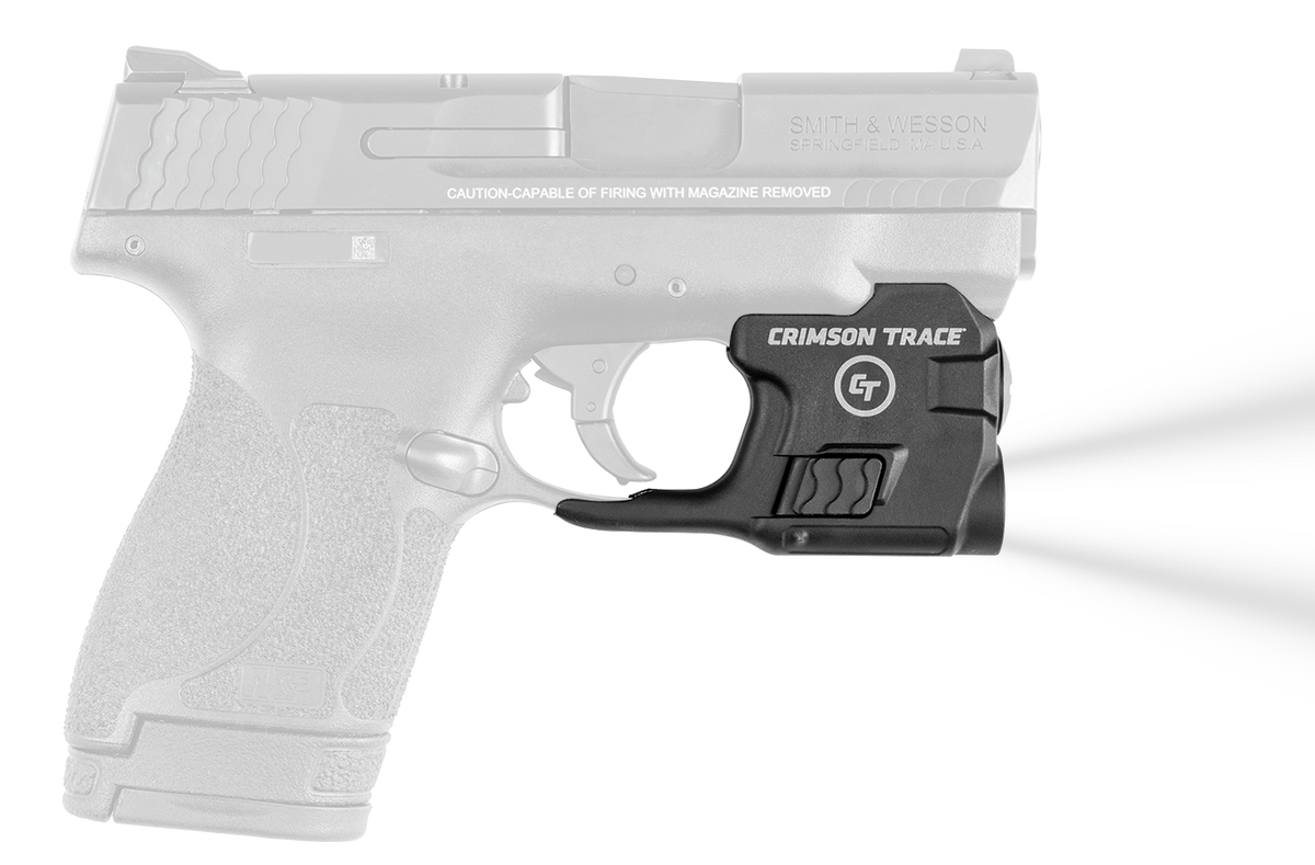 Crimson Trace LTG-770 Lightguard 110 Lumen White LED Trigger Guard Mount for S&W M&P Shield, Shield Plus, M2.0 - Black Polymer