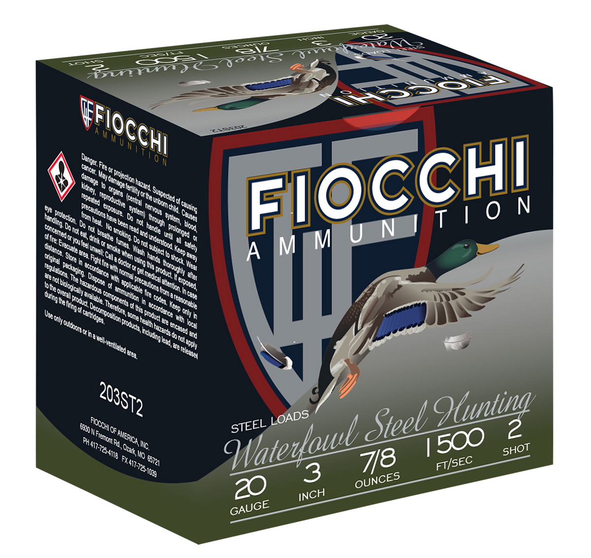 Fiocchi Flyway 20 Gauge 3" 7/8 oz #2 Shot Steel Waterfowl Shotshells - Box or Case