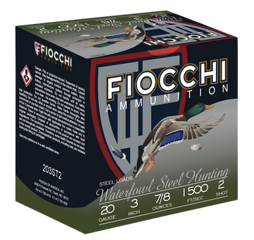 Fiocchi Flyway 20 Gauge 3" 7/8 oz #2 Shot Steel Waterfowl Shotshells - Box or Case