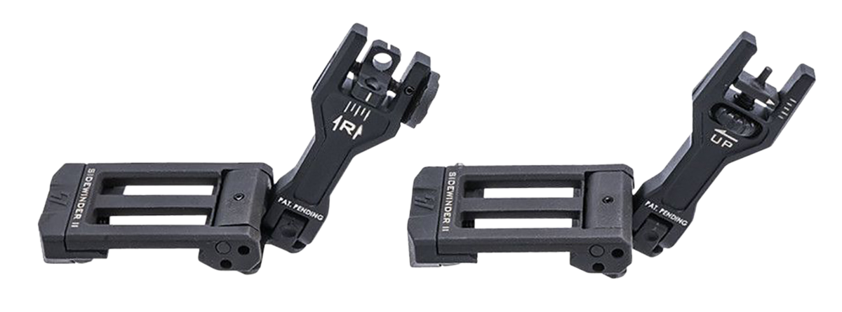 Strike Industries Sidewinder II 45 Degree Offset Folding Backup Iron Sights - Black