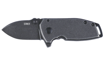 Columbia River Squid Compact 1.75" Folding Drop Point Plain 8Cr13MoV Black Stonewash