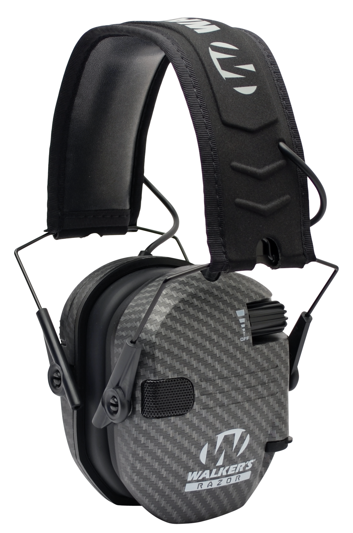 Walkers Game Ear Razor Slim Electronic Muff 23 dB Over the Head Carbon Gray/Black Polymer