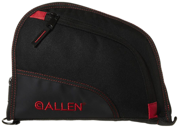 Allen 7738 Auto-Fit Handgun Case 9" Black/Red Endura Foam Padded Lockable Zipper