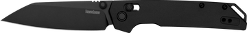 Kershaw Iridium 3.45" Folding Reverse Tanto Plain D2 Black Oxide - Black Aluminum