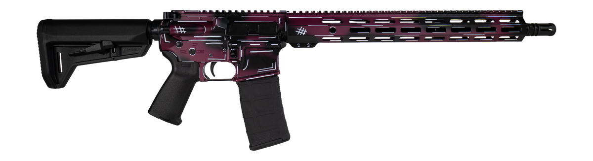 Shark Coast Tactical Anime-15 5.56 NATO 16" 30+1 Semi-Auto AR-15 Rifle - Black Cherry Cerakote