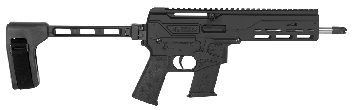 Diamondback DBX57 5.7x28mm 8" 20+1 Semi-Auto Pistol - SB Tactical Folding Brace