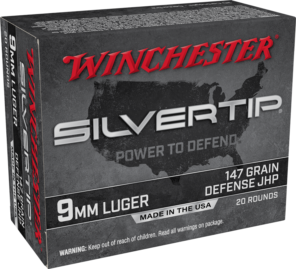 Winchester Silvertip 9mm Luger 147gr JHP Defense Ammunition - Box or Case
