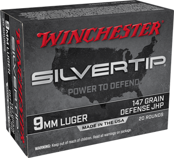 Winchester Silvertip 9mm Luger 147gr JHP Defense Ammunition - Box or Case