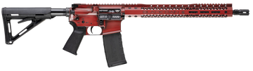Black Rain Ordnance Spec 15+ We The People 5.56x45mm NATO 16" 30+1 Semi-Auto AR-15 Rifle - Red Battleworn with Deep Engraving
