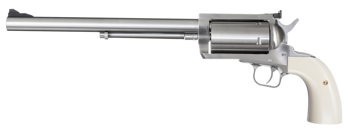 Magnum Research BFR Long Cylinder 500 S&W Mag 10" 5-Shot SAO Revolver - Bisley White Laminate Grip