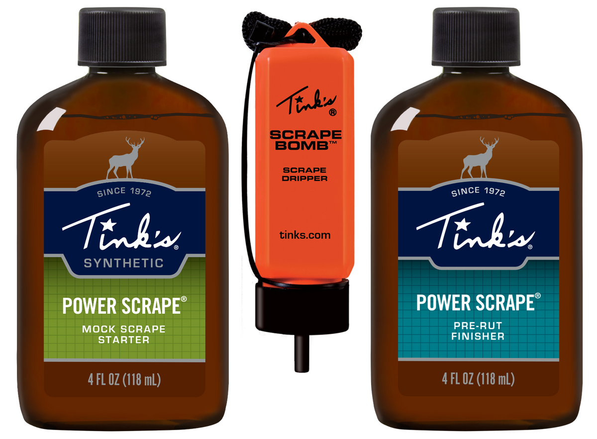 Tinks W5226 Power Scrape All-Season Deer Attractant Kit 4 oz Pre-Rut Finisher & Mock Scrape Starter