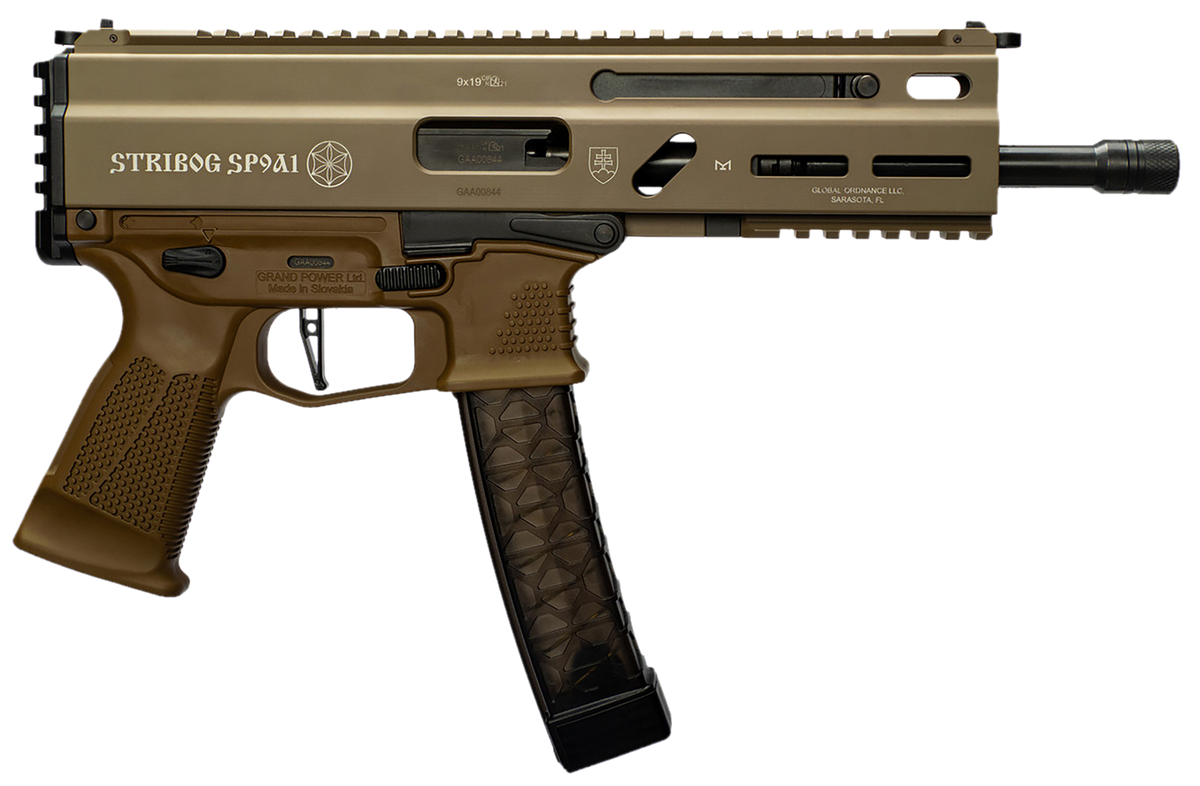 Grand Power Stribog SP9A1 9mm Luger 8" 30+1 Semi-Auto Pistol