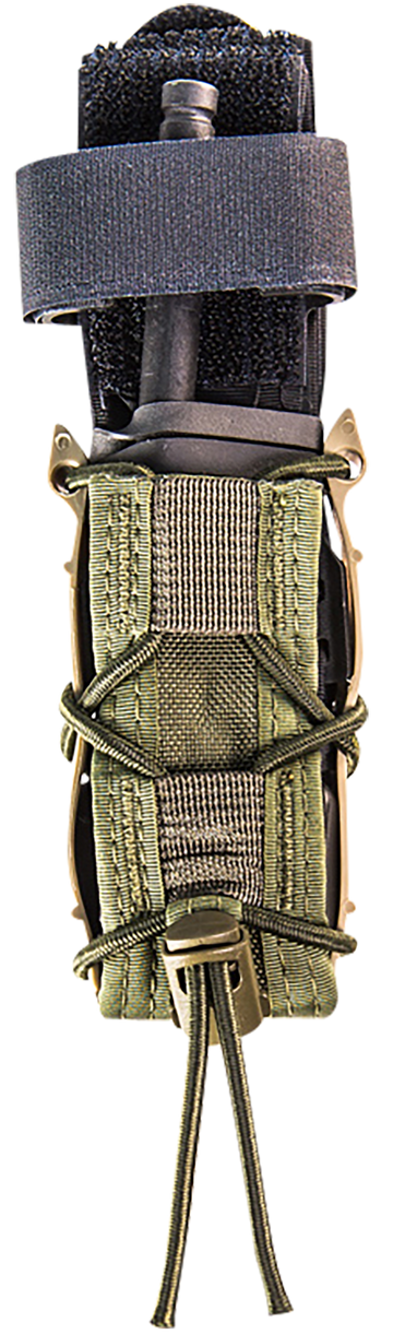 High Speed Gear 11PT00OD TACO Single Pistol Mag Pouch OD Green Nylon MOLLE