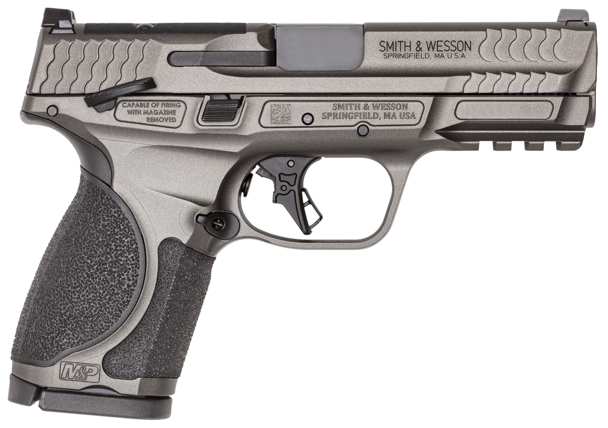 Smith & Wesson M&P 9 M2.0 Metal Compact 9mm Luger 4" 15+1 Semi-Auto Pistol - Tungsten Gray, Optic Ready, Thumb Safety
