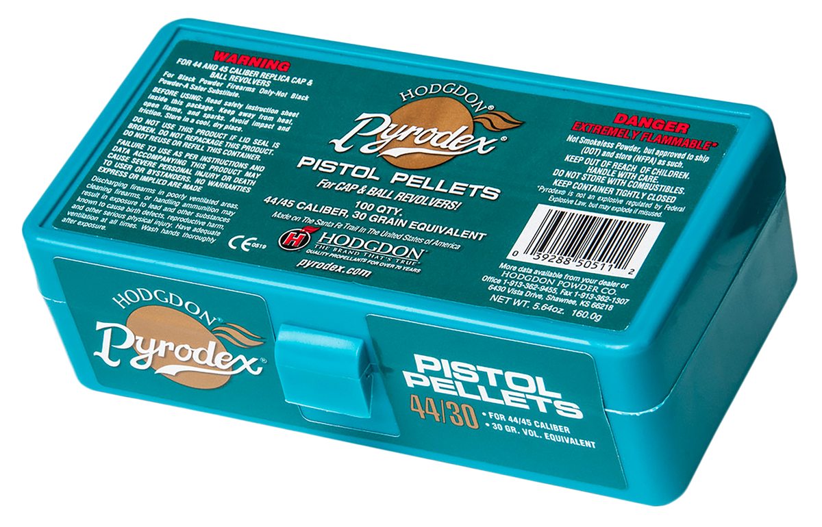 Hodgdon Pyrodex 44/30 Pistol Pellets 30gr 100/Box - Muzzleloading Propellant