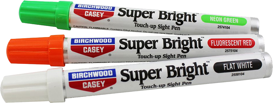 Birchwood Casey Super Bright Touch-Up Sight Pens Red/White/Green Felt-Tip 3-Pen Kit