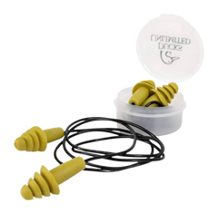 Radians Ducks Unlimited Reusable 4-Flange Dielectric Earplugs 27 NRR Corded Green - 2 Pair