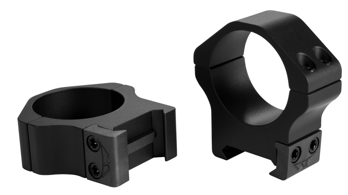 Warne 514M Maxima Horizontal 30mm Medium Matte Black Scope Rings - 0 MOA