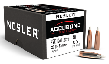 Nosler AccuBond 270 Cal .277 130gr Spitzer Point - 50/Box