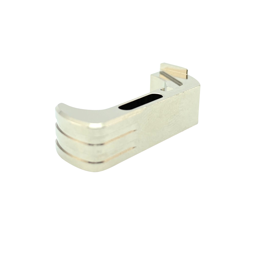 Cross Armory CRG5MCSV Extended Mag Catch Glock Gen 4-5 Silver Anodized Aluminum