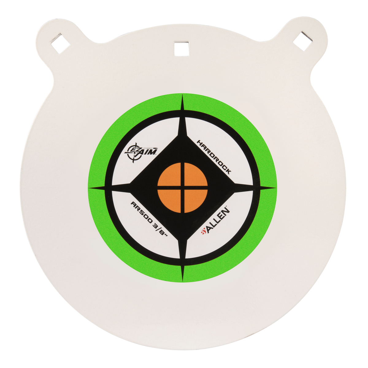EZ-Aim Hardrock 12" AR500 Steel Gong Target 3/8" Thick Hanging Black/Green/White