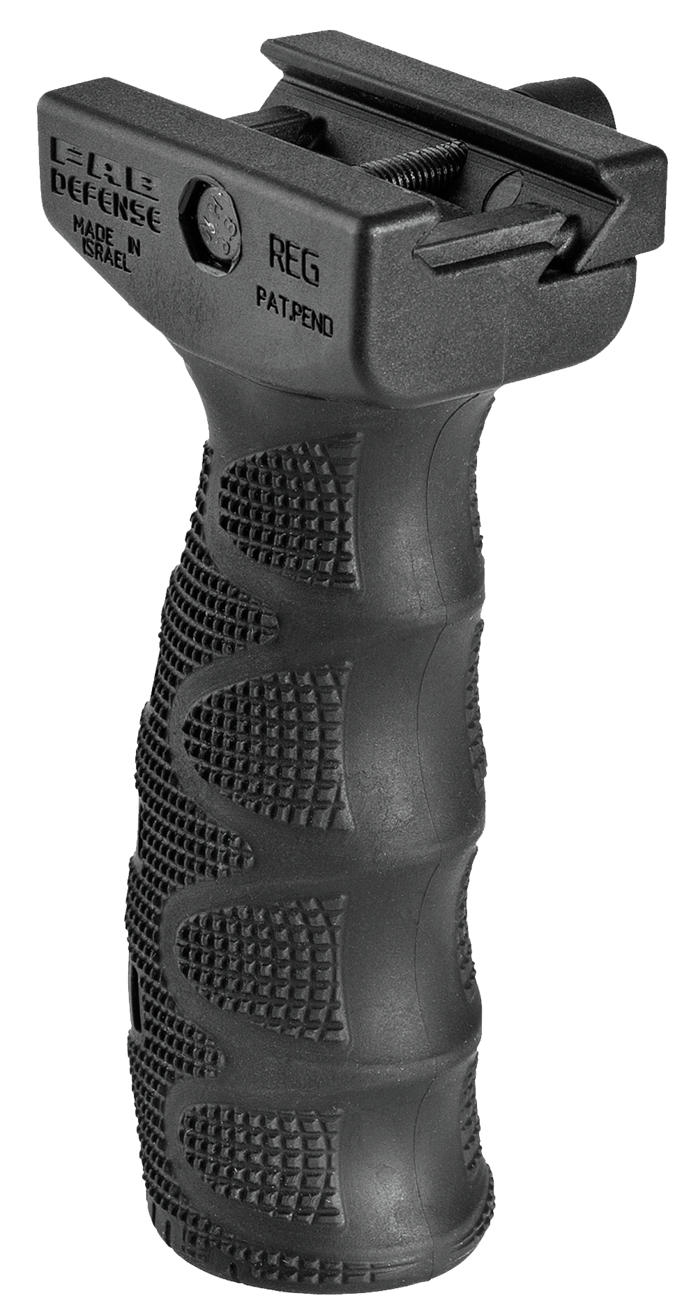 FAB Defense REG Ergonomic Rubberized Tactical Foregrip w/Waterproof Storage 4.6" Black