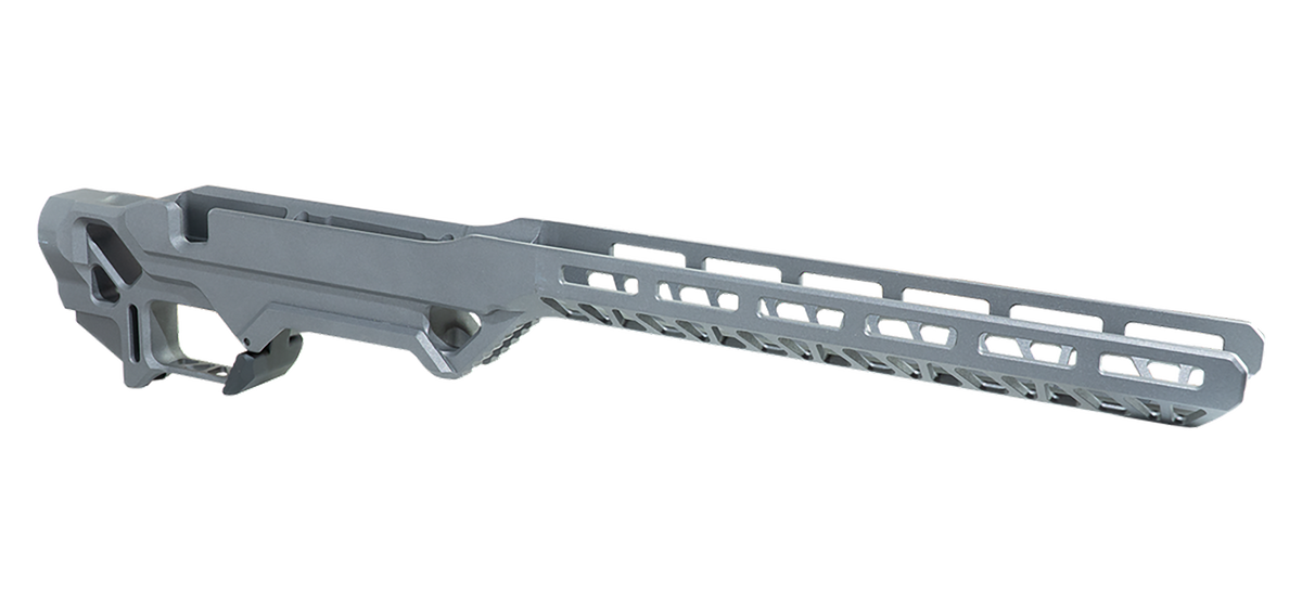 Timber Creek Outdoors Enforcer Rifle Chassis Rem 700 SA Right Hand - Tungsten Aluminum