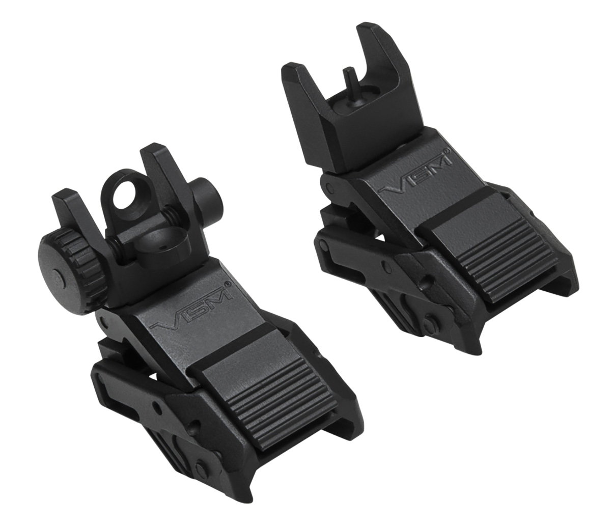 NcStar VMARFLC Pro Series Flip Up Front and Rear AR-15 Sights - Black