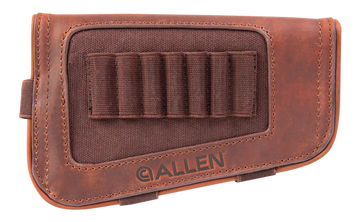 Allen 8517 New Castle Buttstock Cartridge Carrier Brown Leather 7-Rd